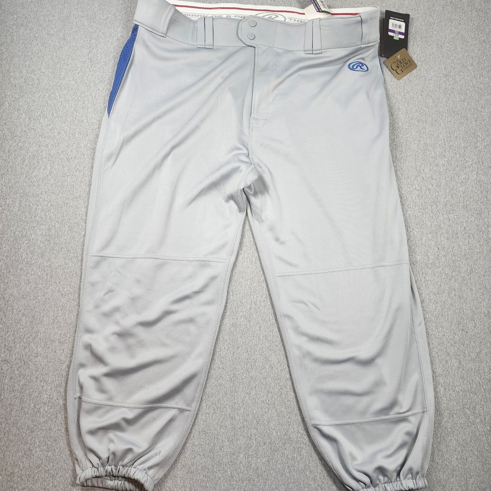 Rawlings Baseball Pants Adult XXL Grey New With Imperfections Pro-Dri BPVP2